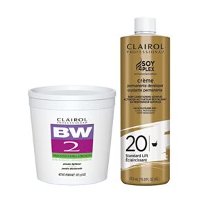 clairol professional lightener and developer for hair coloring bundle