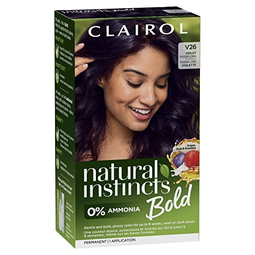 Natural Instincts Bold Permanent Hair Dye, V26 Violet Passiflora Hair Color, Pack of 1