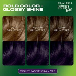 Natural Instincts Bold Permanent Hair Dye, V26 Violet Passiflora Hair Color, Pack of 1