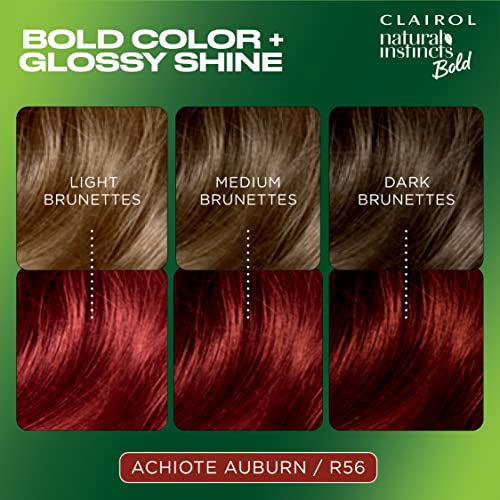 Natural Instincts Bold Permanent Hair Dye, R56 Achiote Auburn Hair Color, Pack of 1