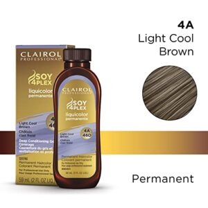 Clairol Professional Permanent Liquicolor for Dark Hair Color, 4a Light Cool Brown, 2 oz