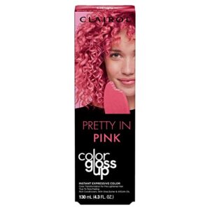 clairol color gloss up temporary hair dye, pretty in hot pink hair color, pack of 1