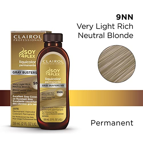 Clairol Professional Permanent Liquicolor for Blonde Hair Color, 9nn Very Light Neutral Blonde, 2 oz