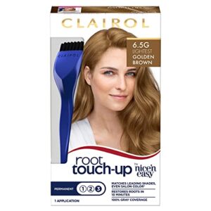 clairol root touch-up by nice’n easy permanent hair dye, 6.5g lightest golden brown hair color, pack of 1