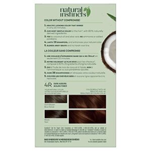 Clairol Natural Instincts Demi-Permanent Hair Dye, 4R Dark Auburn Hair Color, Pack of 1