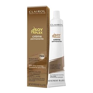clairol professional permanent crème, 7nn med neutral blonde, 2 oz.