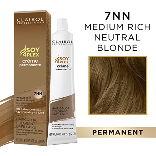 Clairol Professional Permanent Crème, 7nn Med Neutral Blonde, 2 oz.