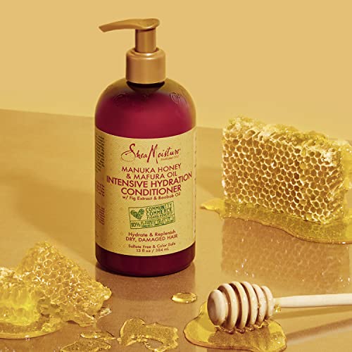 SheaMoisture Conditioner Intensive Hydration for Dry, Damaged Hair Manuka Honey and Mafura Oil to Nourish and Soften Hair 13 oz