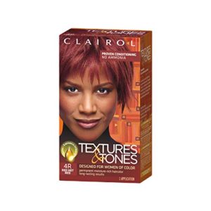 clairol professional textures & tones hair color 4r hot red