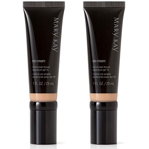 2 PCS MARY KAY CC CREAM SUNSCREEN BROAD SPECTRUM SPF 15 1 FL. OZ.MEDIUM TO DEEP