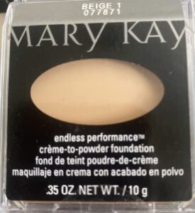 mary kay endless performance creme to powder foundation beige 1