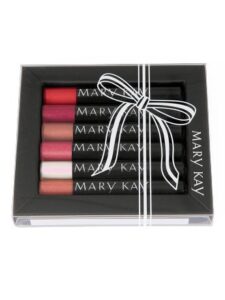mary kay nourishine plus lip gloss set (rock n red, sparkle berry, fancy nancy, pink luster, silver moon and cafe au lait)