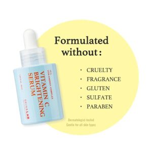 [SKIN&LAB] Vitamin C Brightening Serum for Face, 15% Vita Energy Complex, Hyaluronic Acid, Panthenol | Anti Aging | Even Skin Tone | Brighten Dark Spot | Hypoallergenic | 1.01 fl oz.