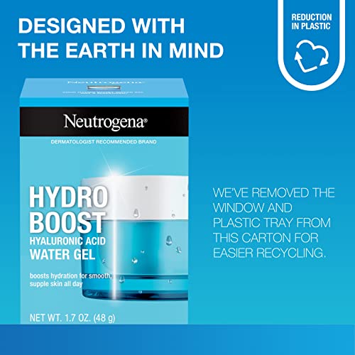 Neutrogena Hydro Boost Face Moisturizer with Hyaluronic Acid for Dry Skin, Oil-Free and Non-Comedogenic Water Gel Face Lotion, 1.7 oz