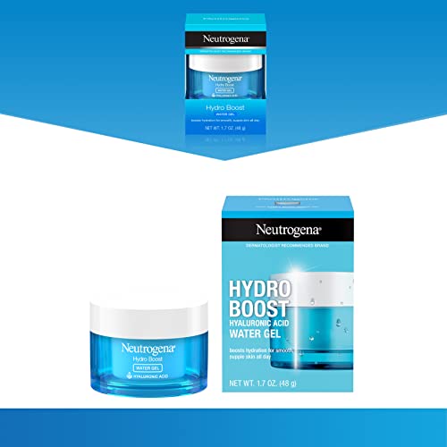 Neutrogena Hydro Boost Face Moisturizer with Hyaluronic Acid for Dry Skin, Oil-Free and Non-Comedogenic Water Gel Face Lotion, 1.7 oz