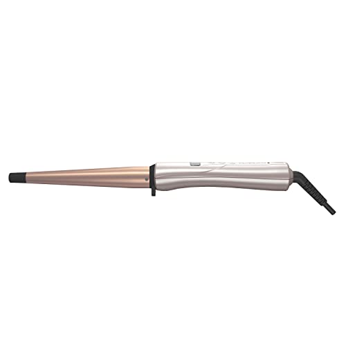 REMINGTON Shine Therapy Argan Oil & Keratin Infused ½-1 Inch Tapered Curling Wand for Natural Curls, Includes Heat Glove