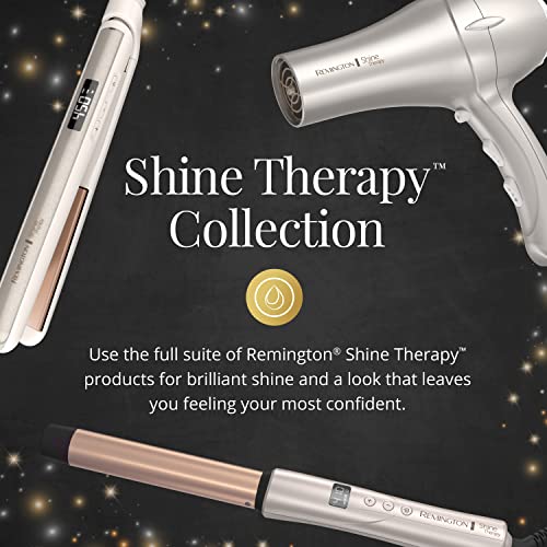 REMINGTON Shine Therapy Argan Oil & Keratin Infused ½-1 Inch Tapered Curling Wand for Natural Curls, Includes Heat Glove
