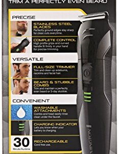 Remington PG6015A Rechargeable Stubble and Beard Trimmer, Black