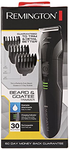 Remington PG6015A Rechargeable Stubble and Beard Trimmer, Black