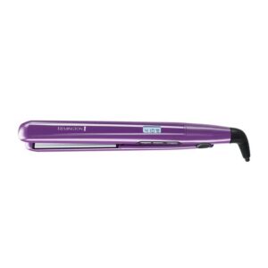 Remington S5500 1" Anti-Static Flat Iron with Floating Ceramic Plates and Digital Controls, Hair Straightener, Purple