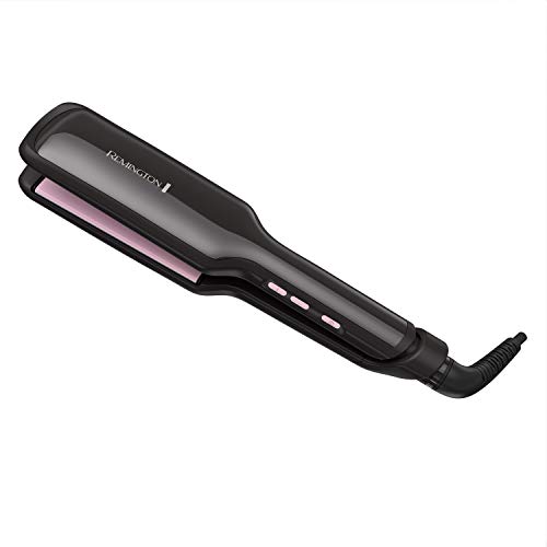 Remington S9520 Pro 2" Pearl Ceramic Flat Iron, Hair Straightener, Digital Controls + 9 Heat Settings, Black/Pink