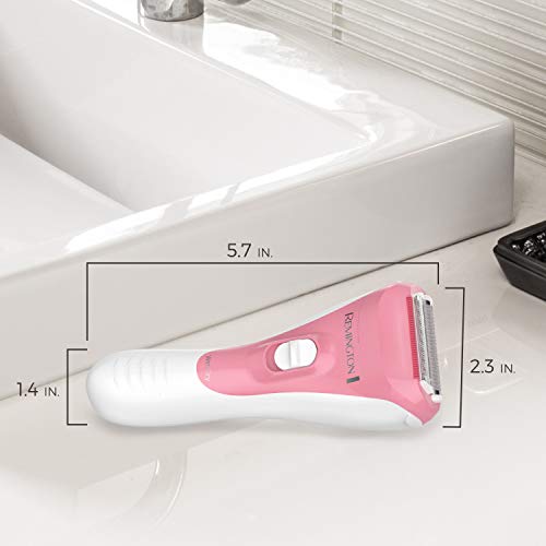 Remington WDF4821US Smooth & Silky Electric Shaver for Women, 3-Blade Cordless Foil Shaver and Bikini Trimmer for Wet or Dry Use, Pink