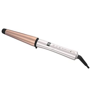 remington shine therapy 1-1 ½” curling iron, argan oil & keratin tapered hair curling wand, white