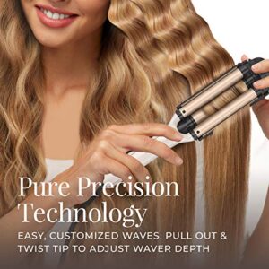 Remington 4-in-1 Adjustable Waver With Pure Precision Technology, Deep Waver for Multiple Styles