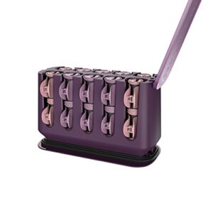 remington h9100s pro hair setter with thermaluxe advanced thermal technology electric hot rollers 11 ¼”, purple, 1 count