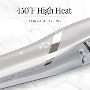 Remington PROLUXE HydraCare 1” Flat Iron, Pearl White/Gray