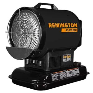 remington rem-80tboa-ofr-b duo powered battery kerosene/diesel radiant heater—80,000 btu, black