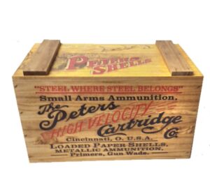 remington peters wooden ammo box