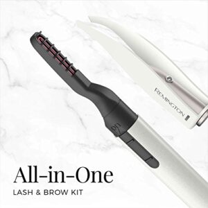 Remington Reveal Lash & Brow Kit, Heated Eyelash Curler and Precision Tweezers with LED light (EC300B)