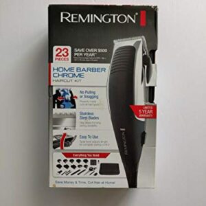 Remington Remington 23-piece home barber chrome haircut kit, hair clippers, black/grey, hc1085