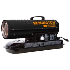 remington 80,000 btu kerosene forced air heater with thermostat