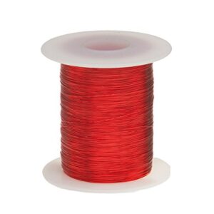 remington industries 32snsp.125 magnet wire, enameled copper wire wound, 32 awg, 2 oz, 625′ length, 0.0087″ diameter, red