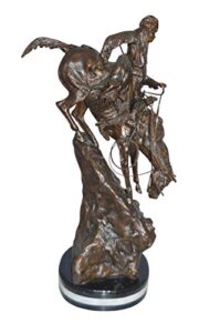 mountain man by remington bronze statue – size: 11″ l x 11″ w x 30″ h.