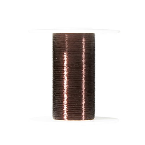 Remington Industries 42PEP.125 Magnet Wire, Plain Enamel Copper Wire Wound, 42 AWG, 2 oz, 6414' Length, 0.0027" Diameter, Brown