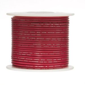 remington industries 12strredgpt25 12 awg gauge primary wire, stranded hook up wire, 25′ length, red, 0.0808″ diameter, 60 volts