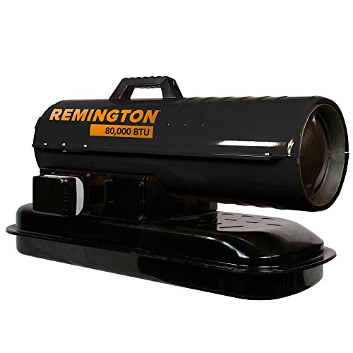 Remington REM-80TBOA-KFA-B Duo Power Battery Kerosene/Diesel Forced Air Heater w/ Thermostat—80,000 BTU