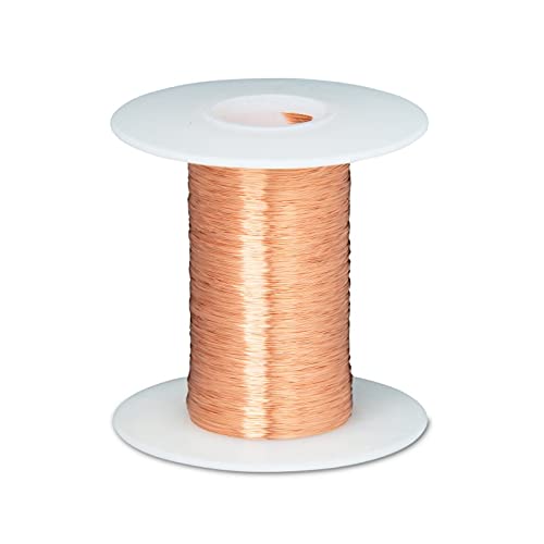 Remington Industries 41SNSP.125 Magnet Wire, Enameled Copper Wire Wound, 41 AWG, 2 oz, 5090' Length, 0.0030" Diameter, Red