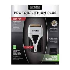 Andis Profoil Lithium Plus Titanium Foil Shaver 17200, Black/Gray, 1 Count