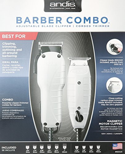 Andis 66325 Barber Combo-Powerful Clipper/Trimmer Comber Kit