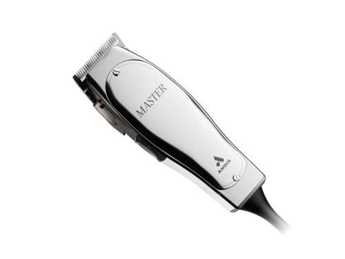 Andis 01815 Professional Master Adjustable Blade Hair Trimmer, Carbon Steel T-Blade - Silver