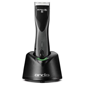 andis 79005 supra zr ii cordless rechargeable hair & beard trimmer, detachable blade clipper, lithium-ion powerful battery, black – pack of 1