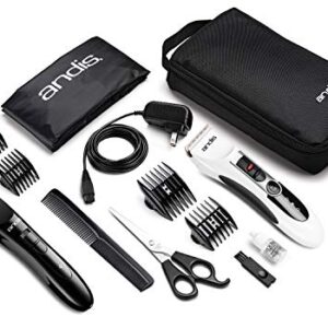 Andis 24610 Select Cut Combo Home Haircutting Kit, 13pc, White/Black