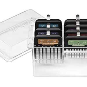 Andis 33655 Premium Clip Animal Comb Set – Built with Plastic, Includes 7 Color Coded Combs of Different Sizes, Metal Clip to Attach Comb - Fits Ultra Edge & Ceramic Edge Blades, Multicolor