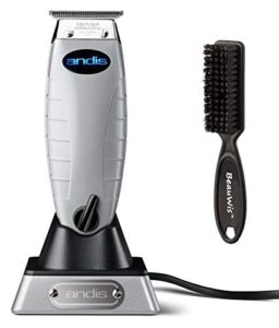 andis cordless t-outliner trimmer with beauwis blade brush, for men’s