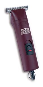 andis – 22330, professional agc super 2-speed horse clipper with detachable blade – cool & quiet running design – includes ultra edge size t-84 blade for complete horse grooming – burgundy