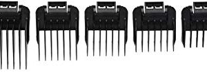 Andis 01380 7pc Snap-On Comb Set, Blade Attachments For MBA, ML And SM Model Trimmers, Black